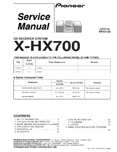 Pioneer X-HX700  Pioneer X X-HX700 X-HX700.pdf