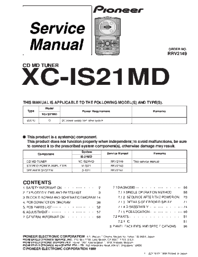 Pioneer XC-IS21MD.2  Pioneer XC XC-IS21MD XC-IS21MD.2.pdf