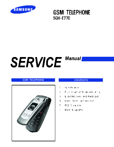 Samsung SGH-E770 service manual  Samsung GSM Samsung SGH-E770 service manual.pdf