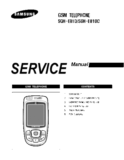 Samsung SGH-E810C service manual  Samsung GSM Samsung SGH-E810C service manual.pdf