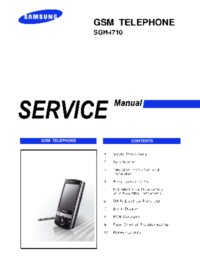 Samsung SGH-i710 service manual  Samsung GSM Samsung SGH-i710 service manual.pdf
