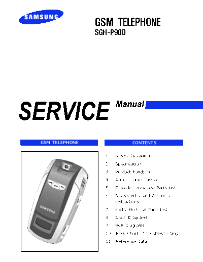 Samsung SGH-P900 service manual  Samsung GSM Samsung SGH-P900 service manual.pdf