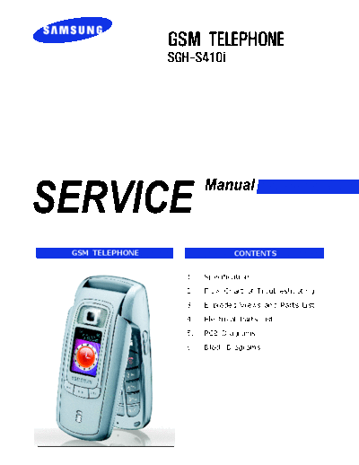 Samsung SGH-S410i service manual  Samsung GSM Samsung SGH-S410i service manual.pdf