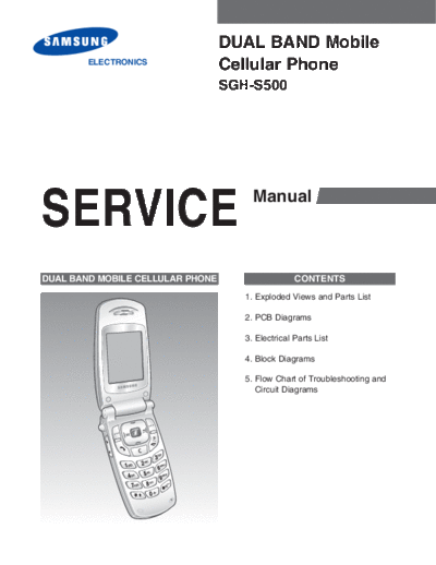 Samsung SGH-S500 service manual  Samsung GSM Samsung SGH-S500 service manual.pdf