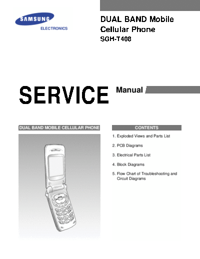 Samsung SGH-T408 service manual  Samsung GSM Samsung SGH-T408 service manual.pdf