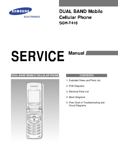 Samsung SGH-T410 service manual  Samsung GSM Samsung SGH-T410 service manual.pdf