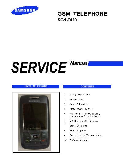 Samsung SGH-T429 service manual  Samsung GSM Samsung SGH-T429 service manual.pdf