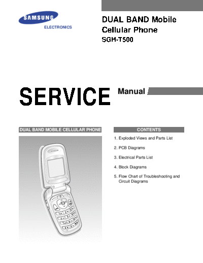 Samsung SGH-T500 service manual  Samsung GSM Samsung SGH-T500 service manual.pdf