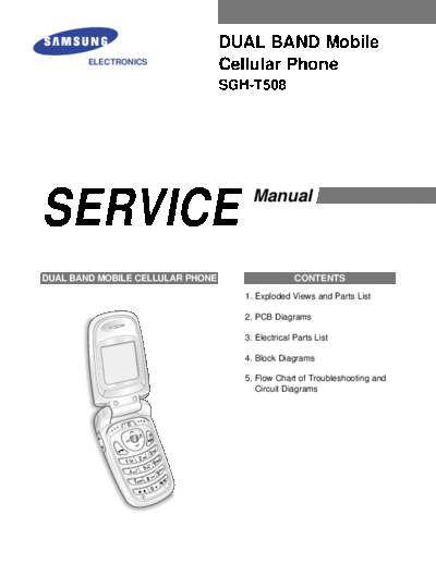 Samsung SGH-T508 service manual  Samsung GSM Samsung SGH-T508 service manual.pdf