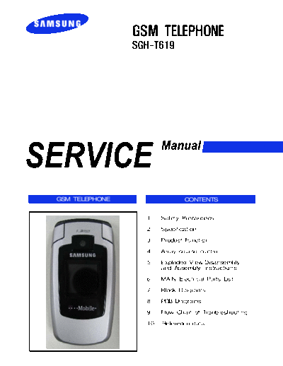 Samsung SGH-T619 service manual  Samsung GSM Samsung SGH-T619 service manual.pdf