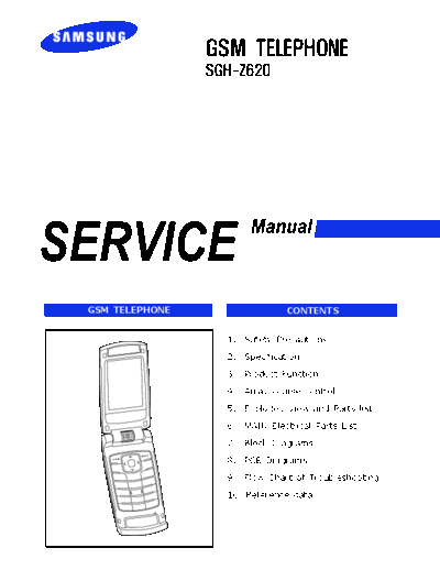 Samsung SGH-Z620 service manual  Samsung GSM Samsung SGH-Z620 service manual.pdf