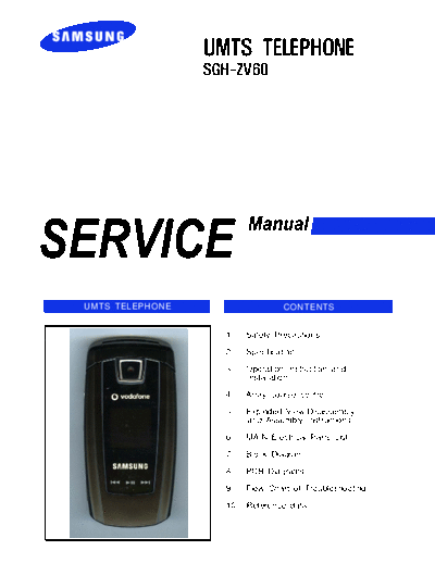 Samsung SGH-ZV60 service manual  Samsung GSM Samsung SGH-ZV60 service manual.pdf