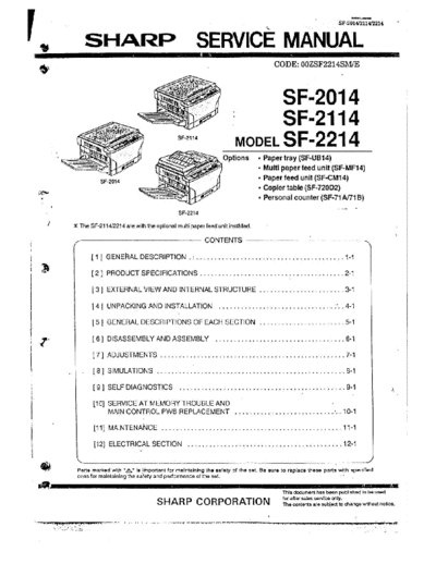 Sharp SF2014  Sharp Copiers SF2014 SF2014.pdf