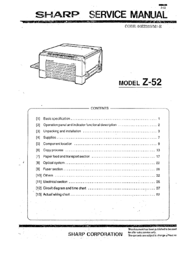 Sharp Service Manual  Sharp Copiers Z52 Service Manual.pdf