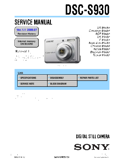 Sony DSCS930  Sony Camera DSCS930.rar