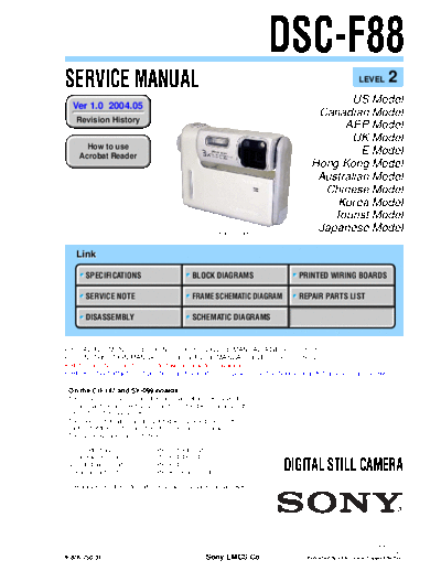 Sony DSC-F88  Sony Camera SONY_DSC-F88.rar