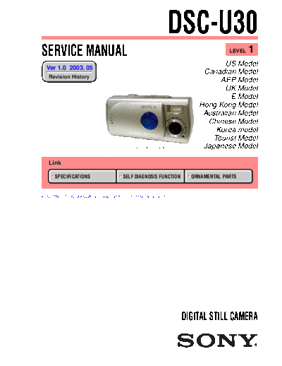 Sony DSC-U30  Sony Camera SONY_DSC-U30.rar