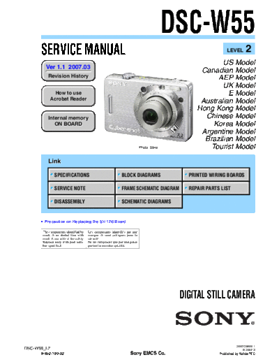 Sony DSC-W55  Sony Camera SONY_DSC-W55.rar