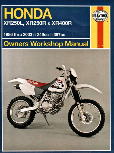 Honda xr250, 400 haynes workshop manual  Honda Motorcycles honda_xr250,_400_haynes_workshop_manual.djvu