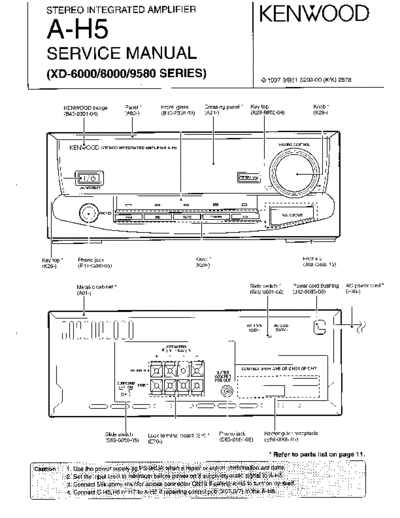Kenwood A-H5  Kenwood Stereo Integrated Amplifier Stereo Integrated Amplifier Kenwood A-H5 Kenwood_A-H5.pdf