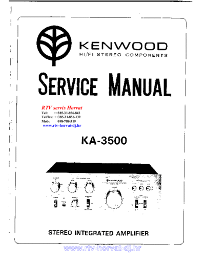 Kenwood KA-3500  Kenwood Stereo Integrated Amplifier Stereo Integrated Amplifier Kenwood KA-3500 Kenwood_KA-3500.pdf