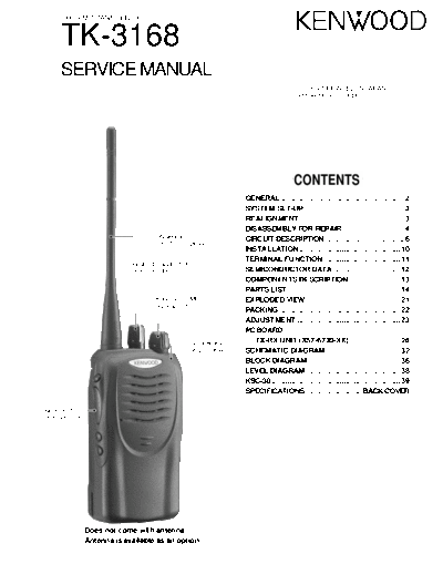 Kenwood B51-8655-00  Kenwood UHF FM Transceiver UHF FM Transceiver Kenwood TK-3168 B51-8655-00.pdf
