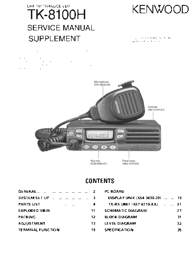 Kenwood B51-8651-00-TXT  Kenwood UHF FM Transceiver UHF FM Transceiver Kenwood TK-8100H B51-8651-00-TXT.pdf