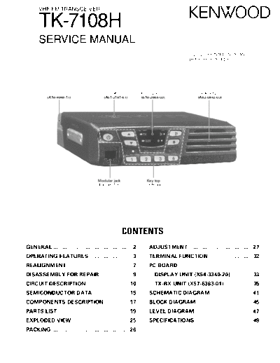 Kenwood B51-8638-00  Kenwood VHF FM Transceiver VHF FM Transceiver Kenwood TK-7108H B51-8638-00.pdf