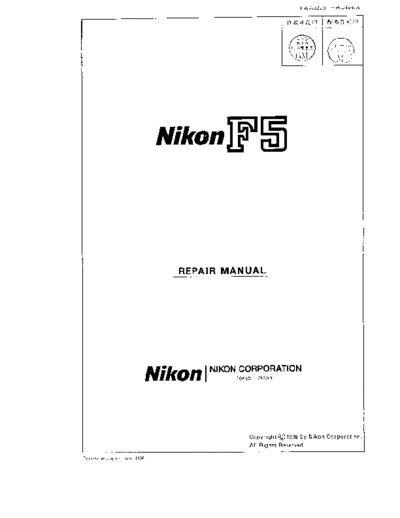 Nikon f5 Repair Manual  Nikon   Nikon F5 Nikon f5 Repair Manual.pdf