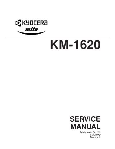 Kyocera KM-1620 SM  Kyocera Copiers KM1620 KM-1620_SM.pdf