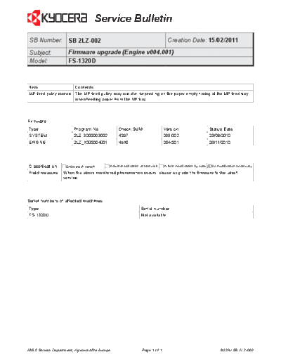 Kyocera 2LZ-002  Kyocera Printer FS-1120-1320-1370 SERVICEBULLETINS 2LZ-002.pdf