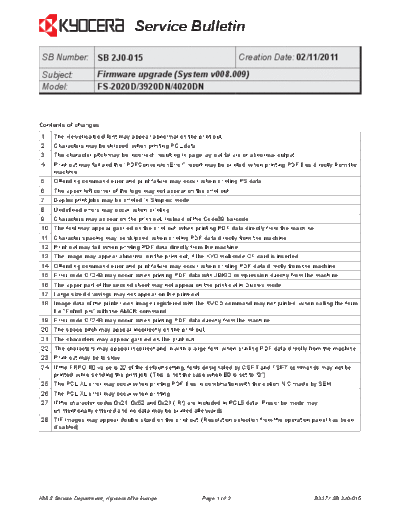 Kyocera 2J0-015  Kyocera Printer FS-2020-3920-4020 SERVICEBULLETINS 2J0-015.pdf