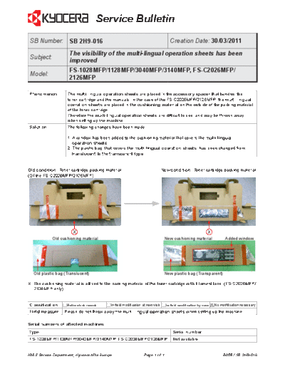 Kyocera 2H9-016  Kyocera Printer FS-3040-3140MFP SERVICEBULLETIN 2H9-016.pdf