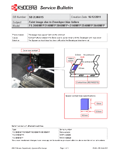 Kyocera 2LW-015  Kyocera Printer FS-3040P_3140P SERVICEBULLETIN 2LW-015.pdf
