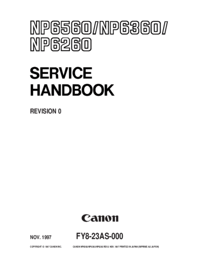 CANON np6560sh  CANON Copiers NP6560 np6560sh.pdf