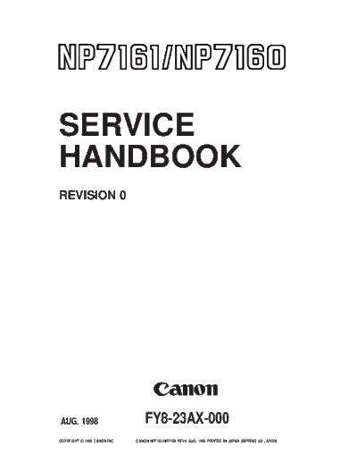 CANON np7161sh  CANON Copiers NP7161 np7161sh.pdf