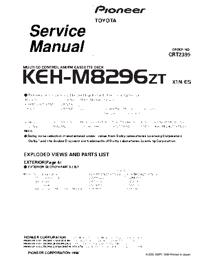 Toyota KEH-M8296  Toyota Car Audio KEH-M8296.pdf
