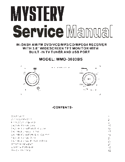 MYSTERY JS00430 service manual P1-16  . Rare and Ancient Equipment MYSTERY Car Audio Mystery MMD-3603BS JS00430 service manual P1-16.pdf