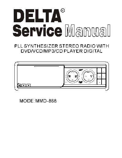 MYSTERY MMD-888 Service Manual  . Rare and Ancient Equipment MYSTERY Car Audio Mystery MMD-888 MMD-888 Service Manual.pdf