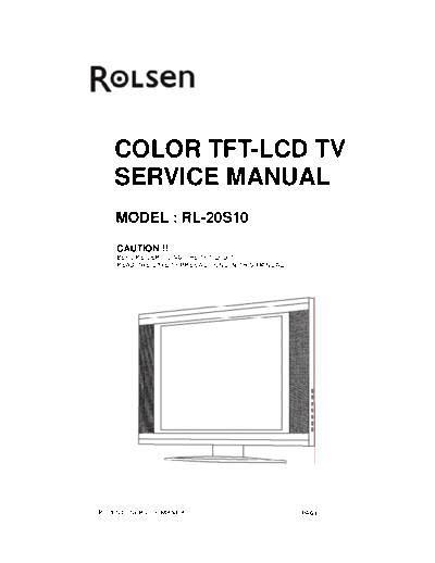 Rolsen RL-20S10 Service Manual Final LT-20FxP(2)  . Rare and Ancient Equipment Rolsen TV   Rolsen_RL-20S10 Service Manual Final LT-20FxP(2).pdf