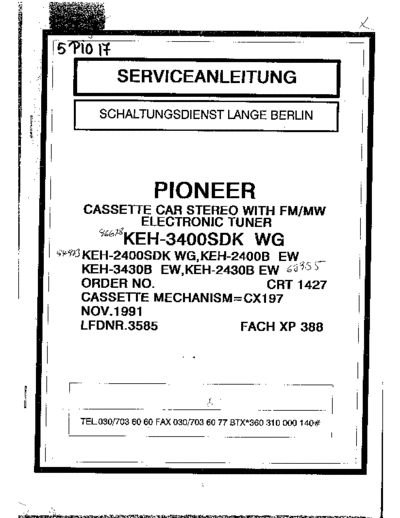 Pioneer keh-3400sdk 2400sdk 3430b crt1427  Pioneer Car Audio KEH-2400SDK pioneer_keh-3400sdk_2400sdk_3430b_crt1427.pdf