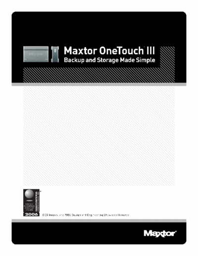 maxtor One Touch III Turbo Edition White Paper  maxtor Maxtor One Touch III Turbo Edition White Paper.PDF