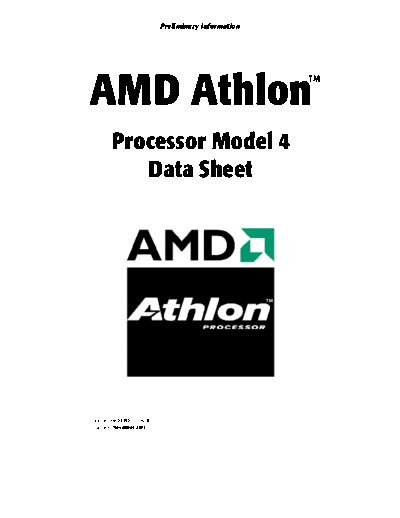 AMD Athlon Thunderbird  AMD AMD Athlon Thunderbird.PDF
