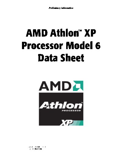 AMD Athlon XP Model 6  AMD AMD Athlon XP Model 6.PDF