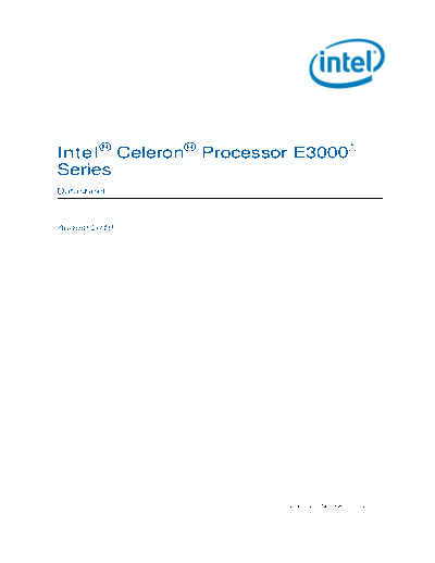 Intel  Celeron Processor E3x00 Series Datasheet  Intel Intel Celeron Processor E3x00 Series Datasheet.pdf