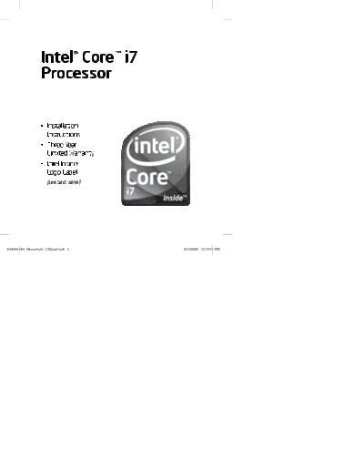 Intel  Core i7 Processor Installation Manual [PDF]  Intel Intel Core i7 Processor Installation Manual [PDF].pdf
