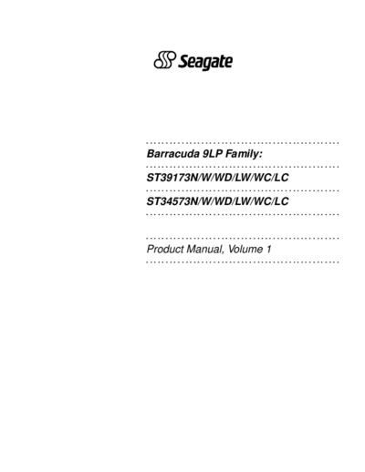 seagate Barracuda 9LP IV  seagate Seagate Barracuda 9LP IV.PDF
