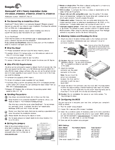 seagate Barracuda ATA V Installation Guide  seagate Seagate Barracuda ATA V Installation Guide.PDF