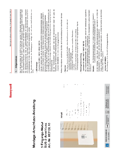 Honeywell Nova effeff 013130.10 Modul Manual