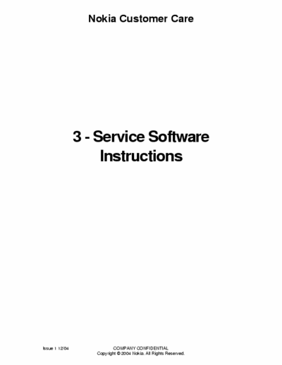 NOKIA 9300 Service Manual - General, Parts, Servsw, Servtool, Disassembly, BaseBand, RF. - Tot. 8 File - Part 1/4